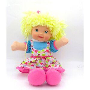 Babys First Hannah Prayer Doll By Goldberger Says 4 Prayers & Yellow Yarn Hair